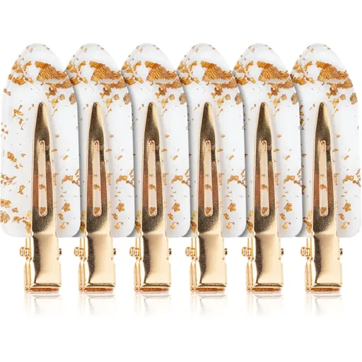 Brushworks Gold Flake No Crease Clips sponky do vlasov 6 ks