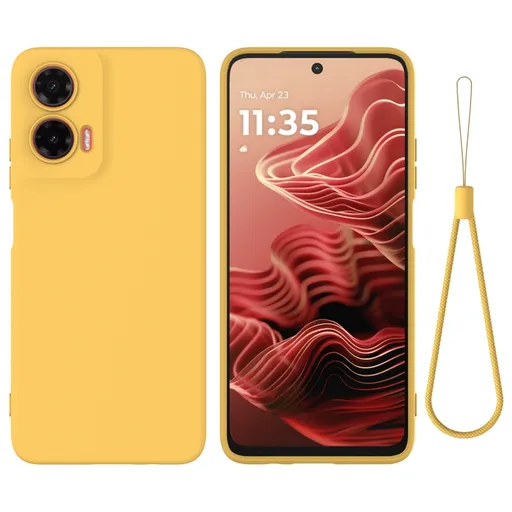 RUBBER Ochranný kryt pre Motorola Moto G35 5G žltý