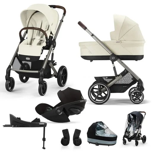 CYBEX SET Kočík 4v1 Balios S Lux Seashell Beige Gold 2024 s autosedačkou a doplnkami