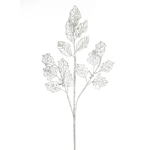 ArtFir vianočná vetvička 78 | strieborná 60 x 20 cm