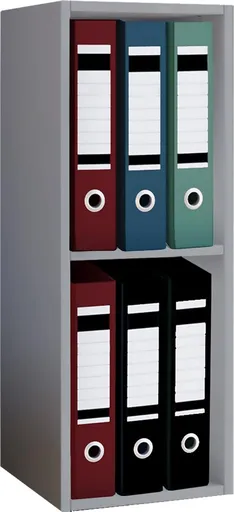 VCM Kancelářská police Offas Mini 2 přihrádky, šedá