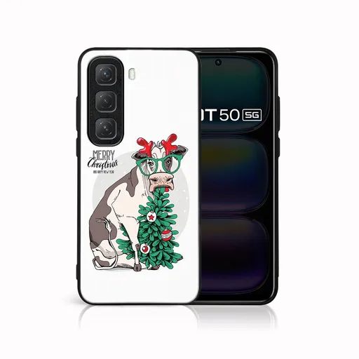 MY ART Kryt s vianočným dizajnom Infinix Hot 50 MERRY CHRISTMAS (074)