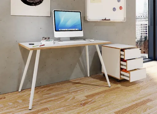 VCM psací stůl „Salia“ 138x80 WH, antracit