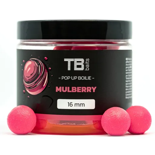 Tb baits plávajúce boilie pop-up mulberry + nhdc 65 g - 12 mm