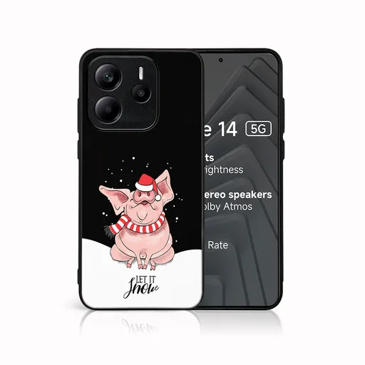 MY ART Kryt s vianočným dizajnom Xiaomi Redmi Note 14 5G LET IT SNOW (075)