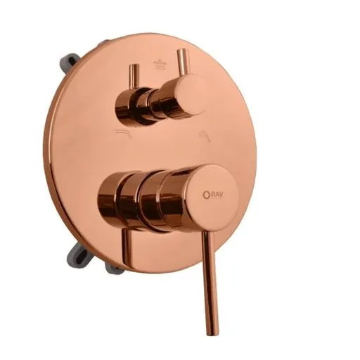 RAV SLEZÁK Seina sprchová a vaňová batéria vrátane podomietkového telesa zlatá ružová kartáčovaná SE985BOXZRK