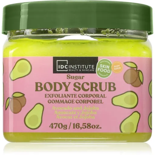 IDC Institute Avocado and Jojoba Oil telový peeling 470 ml