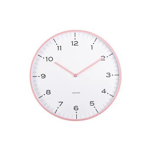 Karlsson 6011PI dizajnové nástenné hodiny ružová, pr. 40 cm