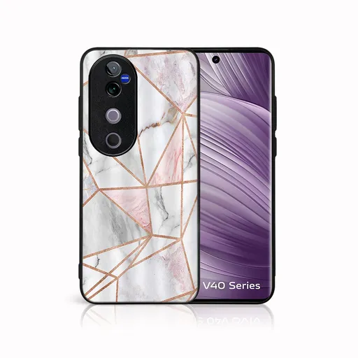 MY ART Ochranný kryt pre Vivo V40 5G PINK MARBLE (143)