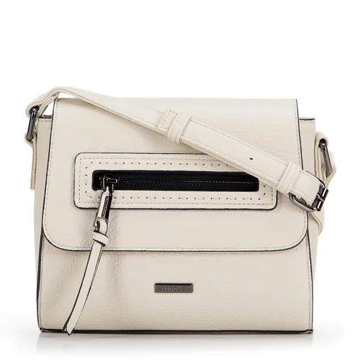 Mała torebka z ekoskóry trapezowa biała 99-4Y-710-0