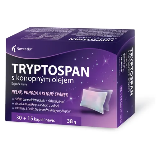 NOVENTIS Tryptospan s konopným olejom 30+15 kapsúl