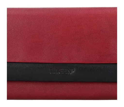Dámska kožená peňaženka Lagen 50400 Red/Black