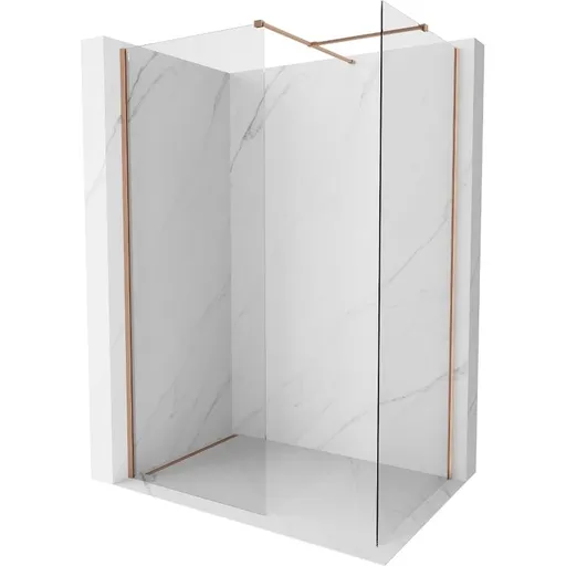 MEXEN/S - Kyoto-X Sprchová zástena WALK-IN 110 x 70, transparent 10 mm, meď kartáčovaná 800-110-202-65-00-070-X