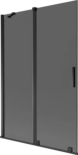 MEXEN/S - Velar dvojkrídlová posuvná vaňová zástena 120 x 150, grafit, čierna 896-120-000-41-70