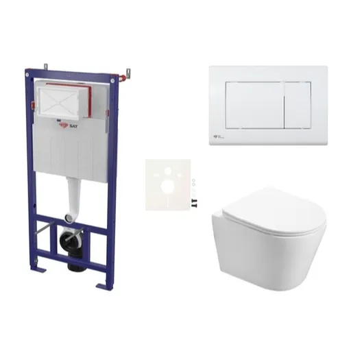 Závesný WC set SAT Infinitio do ľahkých stien / predstenová bez splachovacího okruhu SIKOSSIN20KECO
