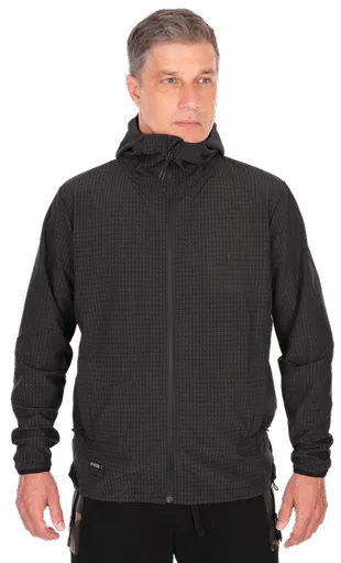 Fox bunda black premium mid layer jacket - l