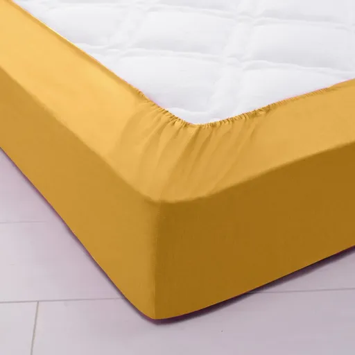 Bavlnená jednofarebná napínacia plachta zn. Colombine® s hĺbkou rohov 32 cm