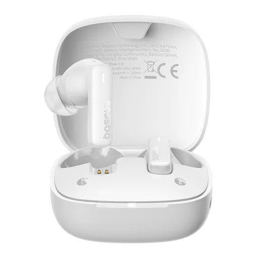 BASEUS BOWIE E19 TWS Bezdrôtové slúchadlá biele
