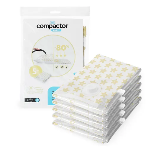 Compactor Set vákuových úložných vriec Compress L Vanilka 100 l, 70 x 100 cm, 5 ks, 5 ks