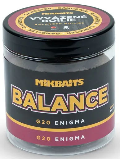 Mikbaits vyvážené boilie gangster balance g20 enigma 250 ml - 30 mm