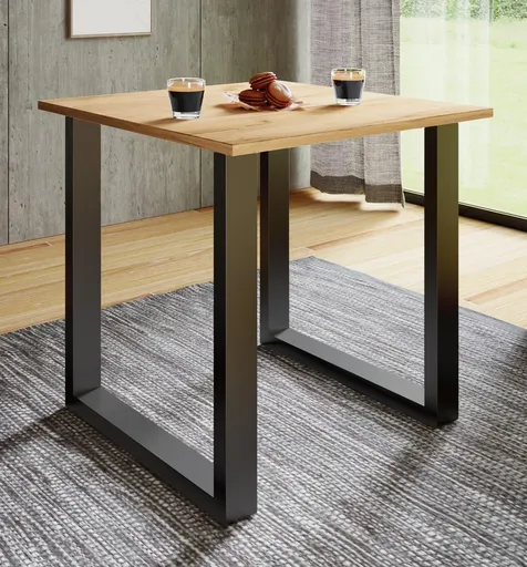 VCM Jídelní stůl Xona 80x80 U-nohy, dub medový