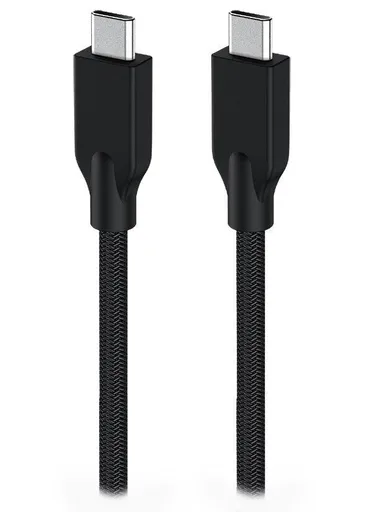 Genius ACC-C2CC-3A, Kábel, USB-C/USB-C, USB 3.0, 3A, PD 60W, opletený, 1m, čierny