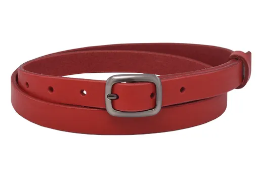 Kožený dámsky opasok 722-20-34 červený pracka Jolana