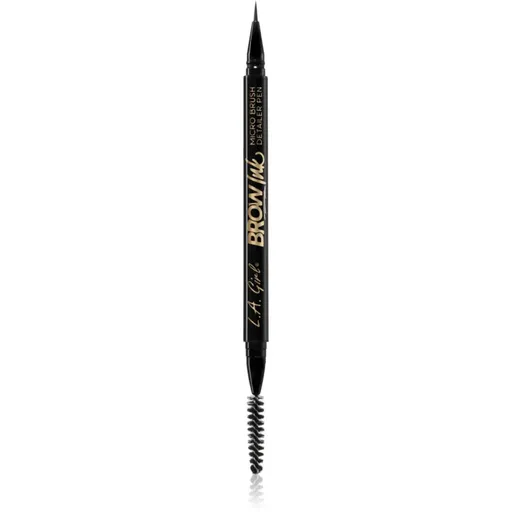 L.A. Girl Cosmetics Brow Ink fix na obočie s kefkou odtieň Dark Brown 0.45 ml