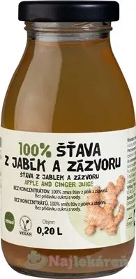 Zdravo 100% ŠŤAVA Z JABĹK A ZÁZVORU, 200ml