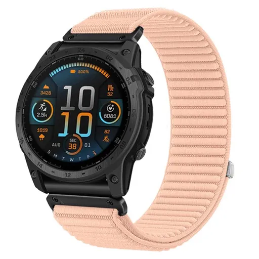 NYLON QUICK FIT Vymeniteľný remienok pre Garmin - šírka 22mm svetloružový