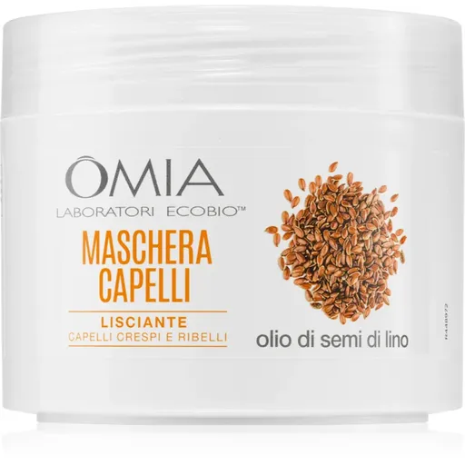 Omia Laboratories Olio di Semi di Lino vyživujúca maska pre husté a nepoddajné vlasy 250 ml