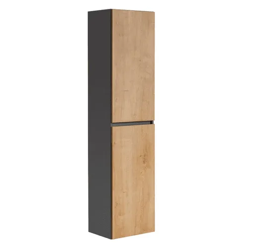 ArtCom Vysoká skrinka do kúpeľne MONAKO Grey Oak 800