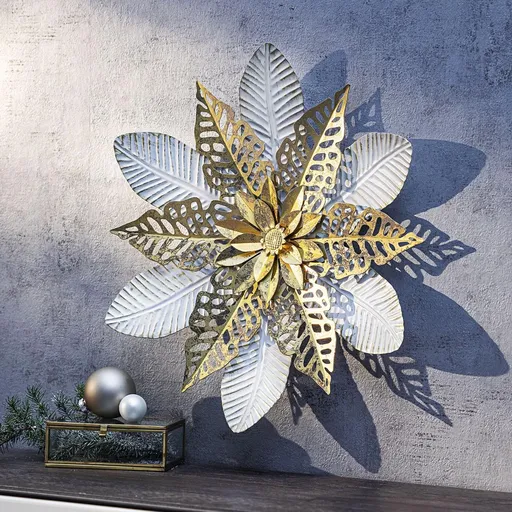 Weltbild Nástěnná kovová dekorace Zimní květ