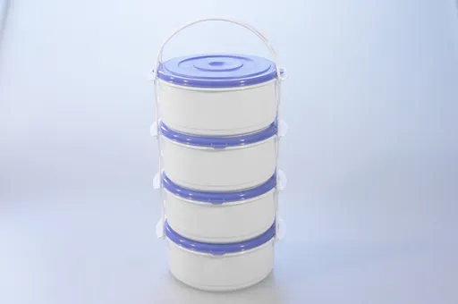 MAKRO - Obedár / jedlonosič 4 dielny 4x1L, plastový, rôzne farby