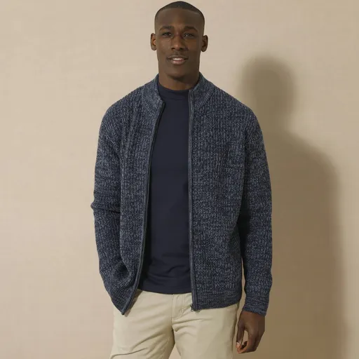 Sveter s obojsmerným zapínaním na zips, 30 % podiel vlny