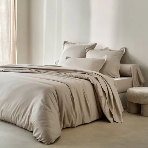 Jednofarebná saténová posteľná bielizeň