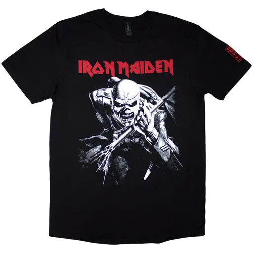 Iron Maiden tričko 50 Trooper Charge White Čierna S