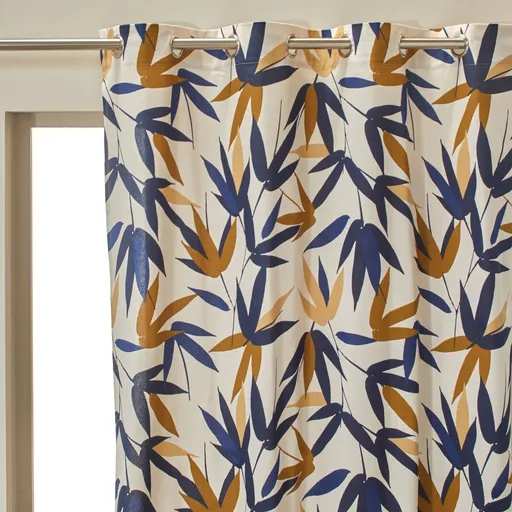 Záves s potlačou bambusových listov