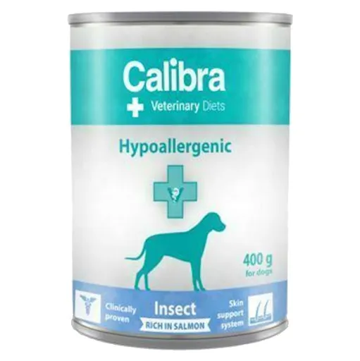 CALIBRA Vet. Diets Hypoallergenic konzerva pre psov Insect&Salmon 400 g