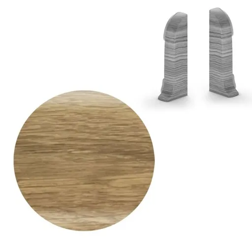Koncovka k soklu Naturel dub Bourbon prírodný , PVC dĺžka 0,5 cm, výška hrany 56 mm, NATNGTK69