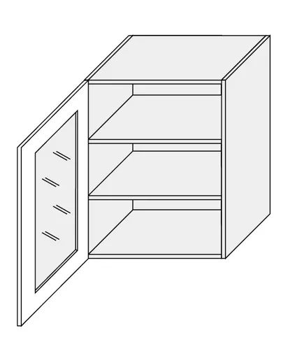 ArtExt Vrchná kuchynská skrinka Napoli W2S/60 POVRCHOVÁ ÚPRAVA DVIEROK: MAT, FAREBNÉ PREVEDENIE KORPUSU: BIELA