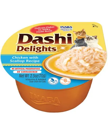 Inaba Dashi Delights cat Kura s hrebenatkou vo vaničke pre mačky 6x70g