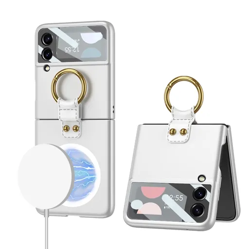 GKK HOOK MAGSAFE Ochranný kryt pre Samsung Galaxy Z Flip4 5G biely