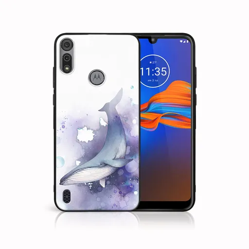MY ART Silikónový kryt Motorola Moto E6s WHALE (242)