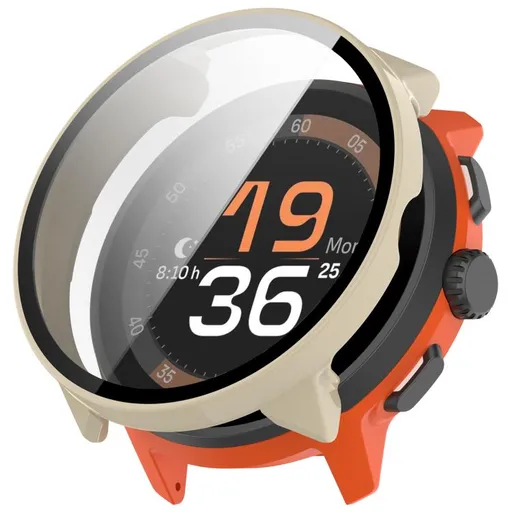 PC FULL COVER Plastový kryt so sklom pre Suunto Run IVORY