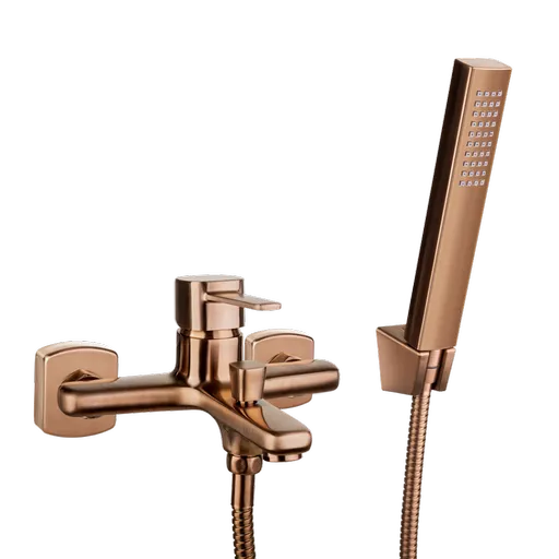 INVENA - Vaňová batéria GLAMOUR vrátane sprchového setu, meď BW-02-014-V