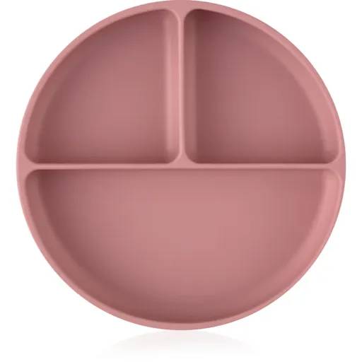 Petite&Mars Take&Match 6m+ delený tanier guľatý Dusty Rose 1 ks