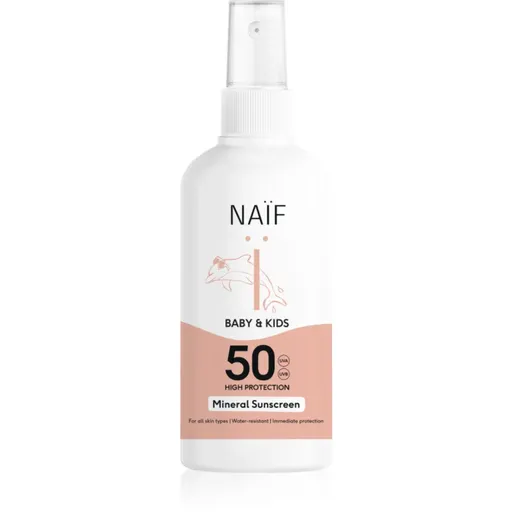 Naif Baby & Kids Mineral Sunscreen SPF 50 ochranný sprej na opaľovanie 175 ml