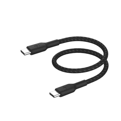 Belkin BOOST CHARGE™ USB-C/USB-C kábel, 15cm, čierny - odolný