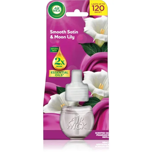 Air Wick Essential Oils Smooth Satin & Moon Lily náplň do elektrického difuzéru 19 ml